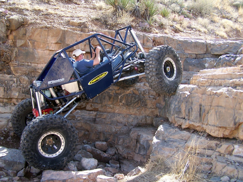 Habanero Falls - NM - Shawn crawling the last obstacle on Habanero Falls